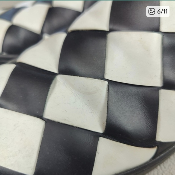Bottega Veneta Black and White Checkered Loafers - Picture 6 of 6